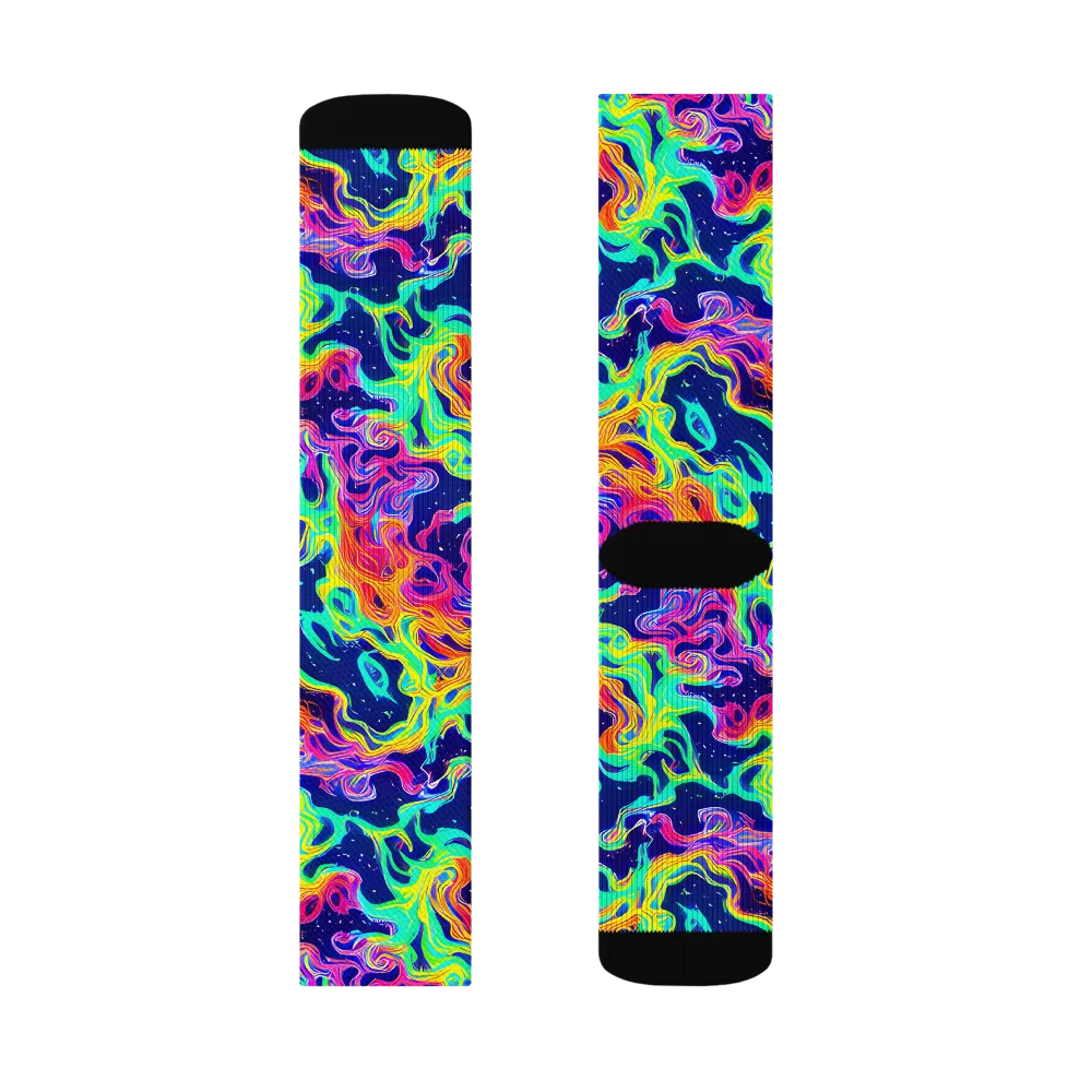 Hypercolor Whirlpool on Socks — Right Sock