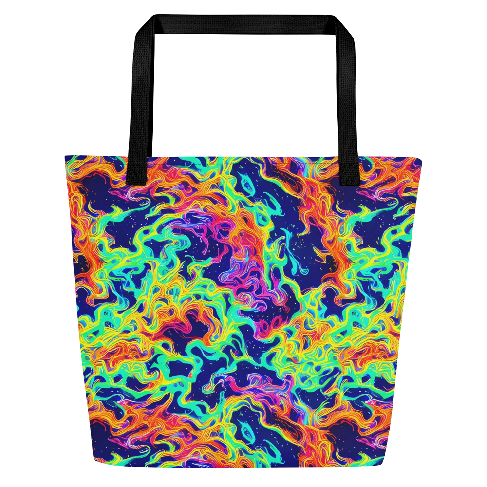 Hypercolor Whirlpool on Large Tote Bag W/ Pocket — Front