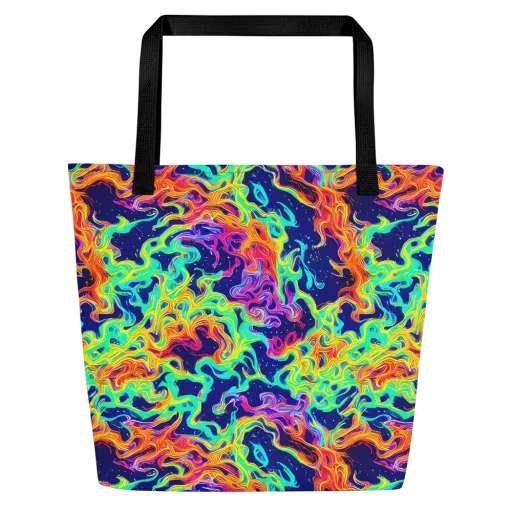 Hypercolor Whirlpool on a Large Tote Bag W/ Pocket