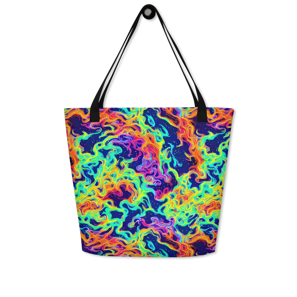 Hypercolor Whirlpool on Large Tote Bag W/ Pocket — Front