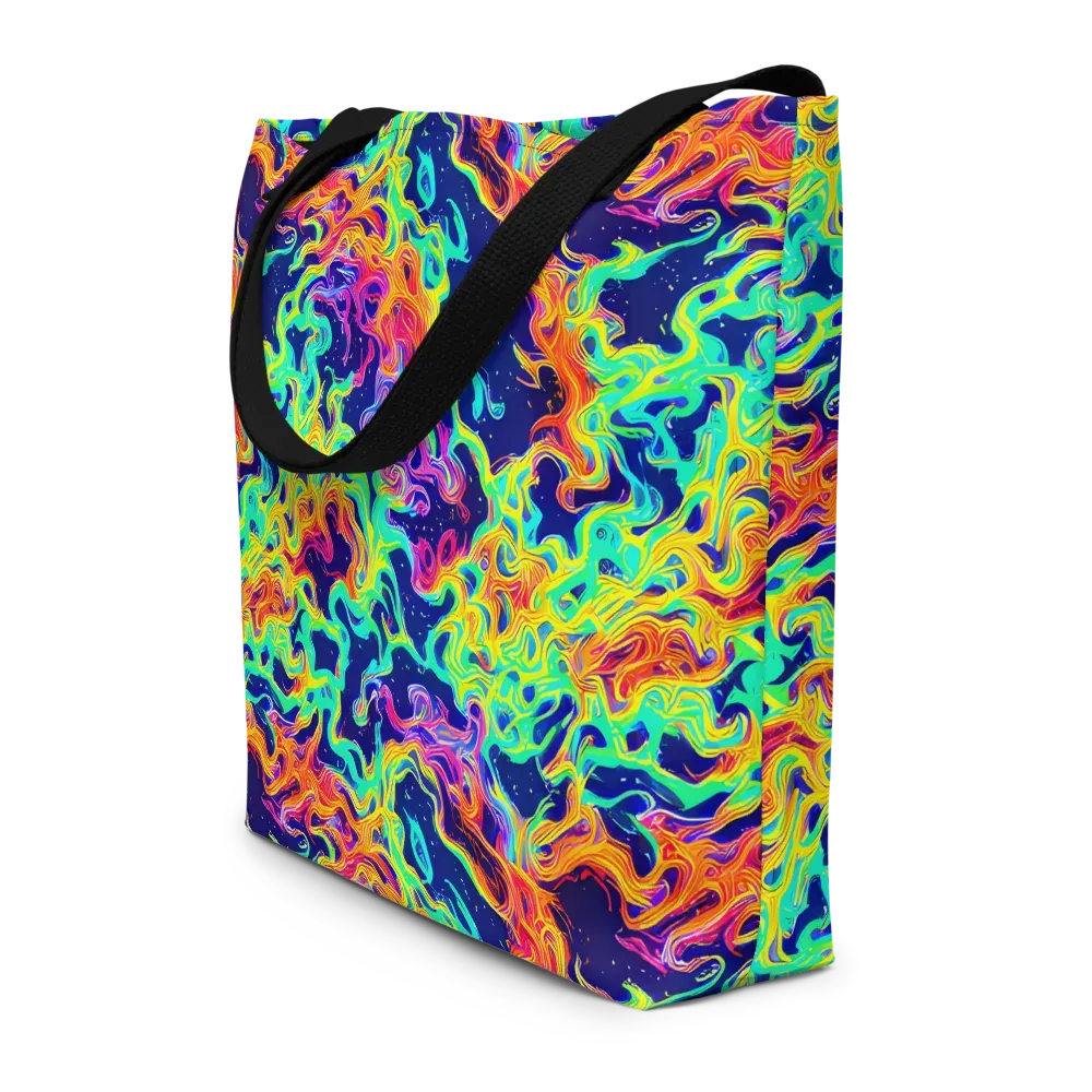 Hypercolor Whirlpool on Large Tote Bag W/ Pocket — Front