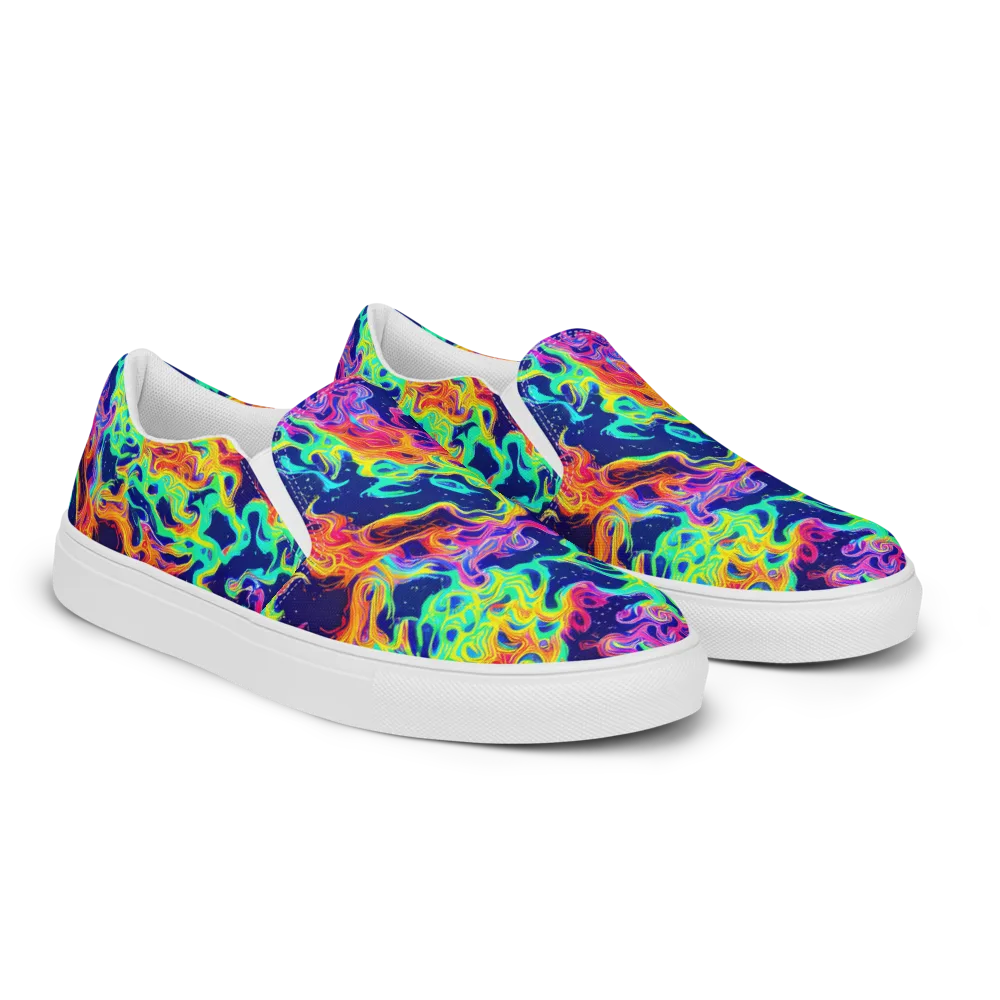 Hypercolor Whirlpool on Women's Slip-On Canvas Shoes — Right Front
