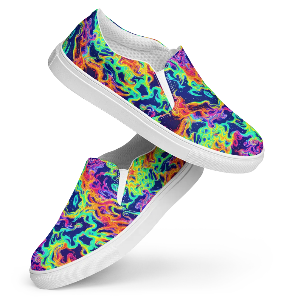 Hypercolor Whirlpool on Women's Slip-On Canvas Shoes — Front