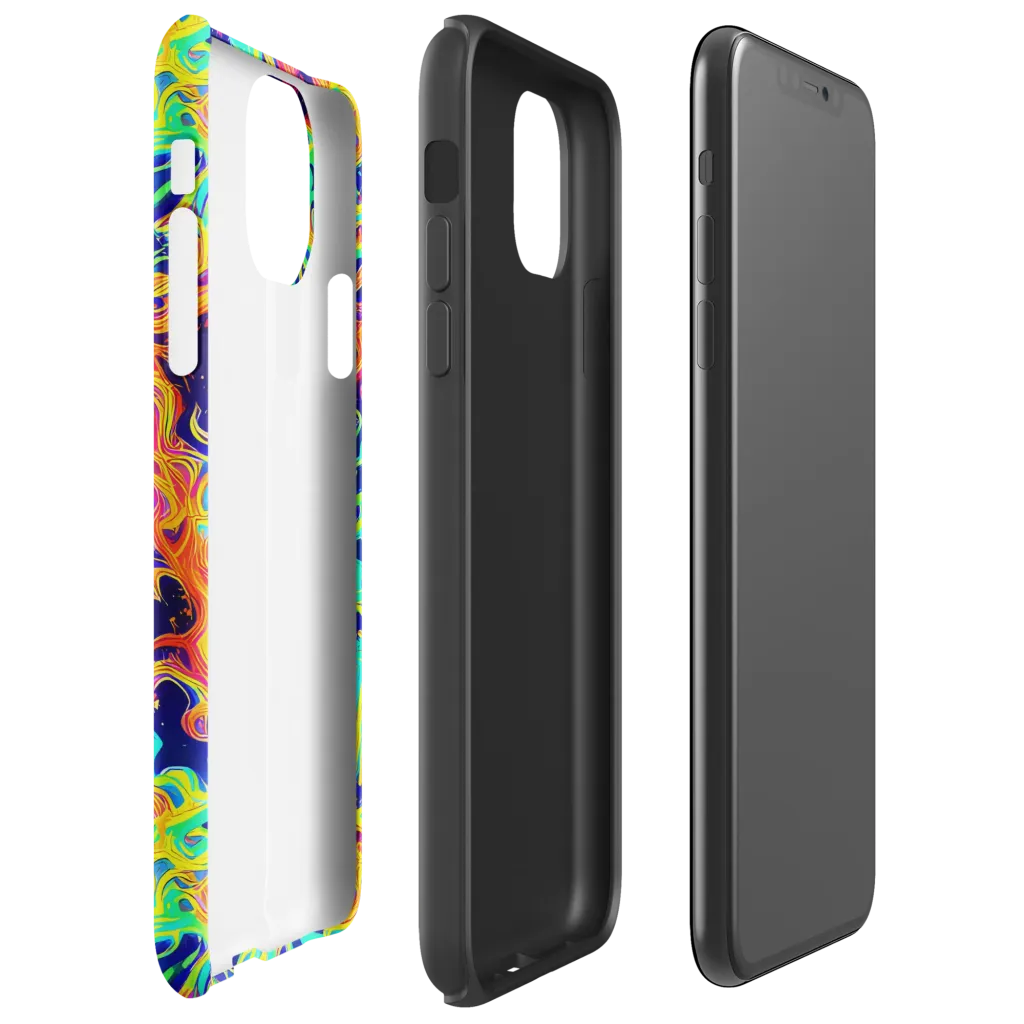 Hypercolor Whirlpool on Tough Case for iPhone® — Right