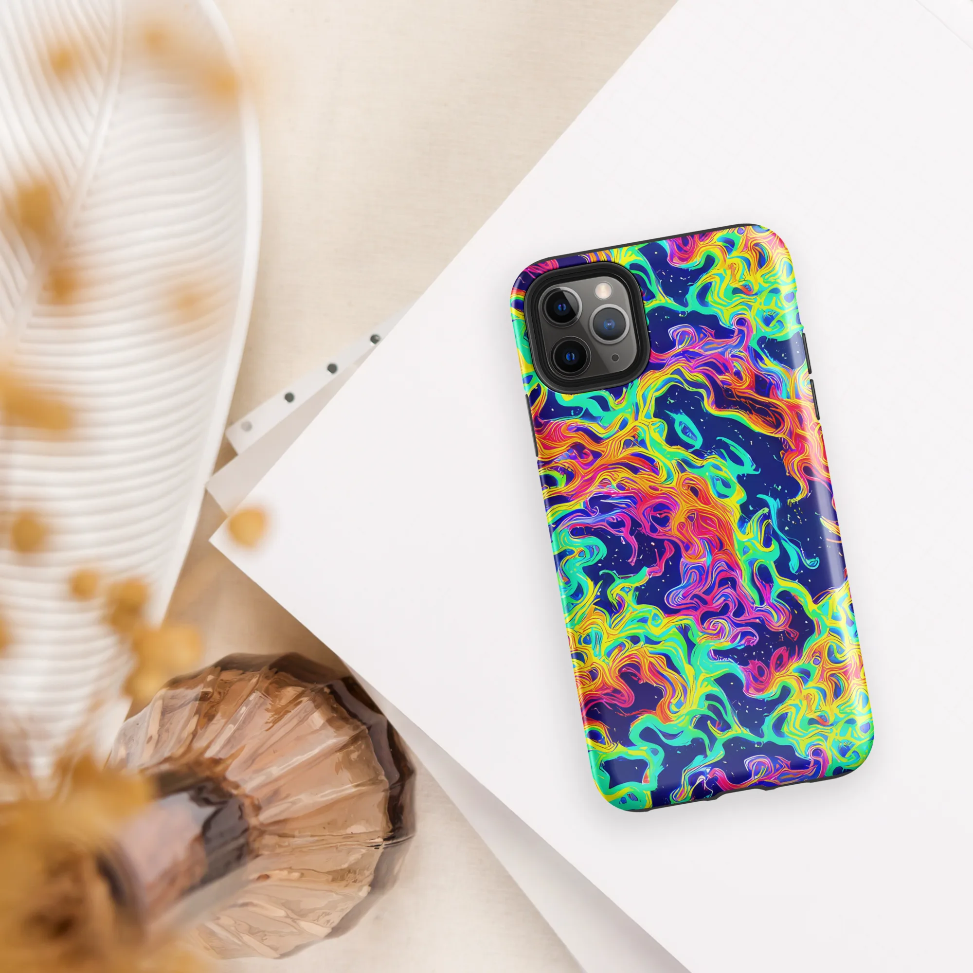 Hypercolor Whirlpool on Tough Case for iPhone® — Front