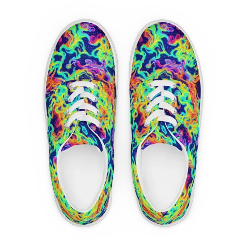 Hypercolor Whirlpool on a Men's Lace-Up Canvas Shoes