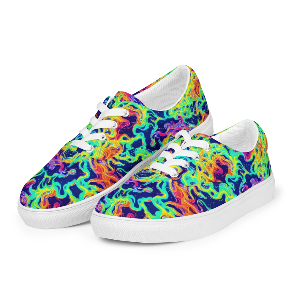Hypercolor Whirlpool on Men's Lace-Up Canvas Shoes — Left Front