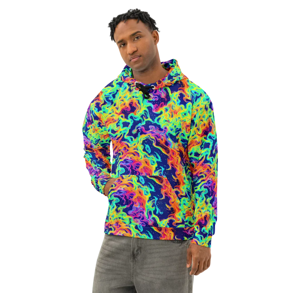 Hypercolor Whirlpool on Cotton Hoodie — Left Front