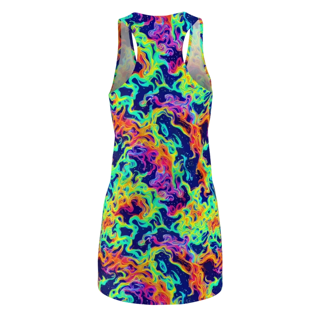 Hypercolor Whirlpool on Racerback Dress — Back
