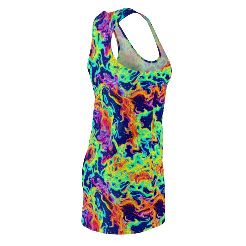 Hypercolor Whirlpool on Racerback Dress — Back Side