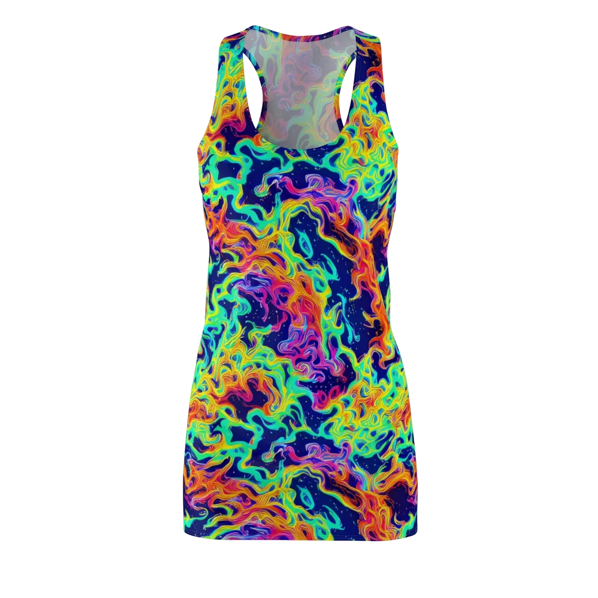 Hypercolor Whirlpool on Racerback Dress — Front