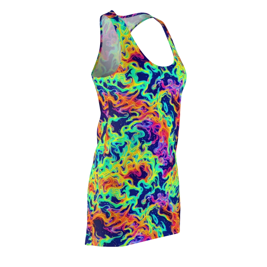 Hypercolor Whirlpool on Racerback Dress — Front Side