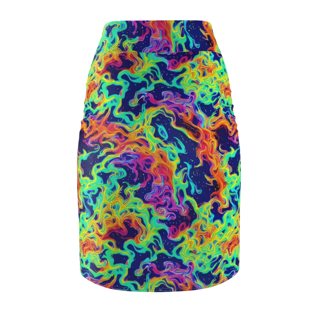 Hypercolor Whirlpool on Pencil Skirt — Back