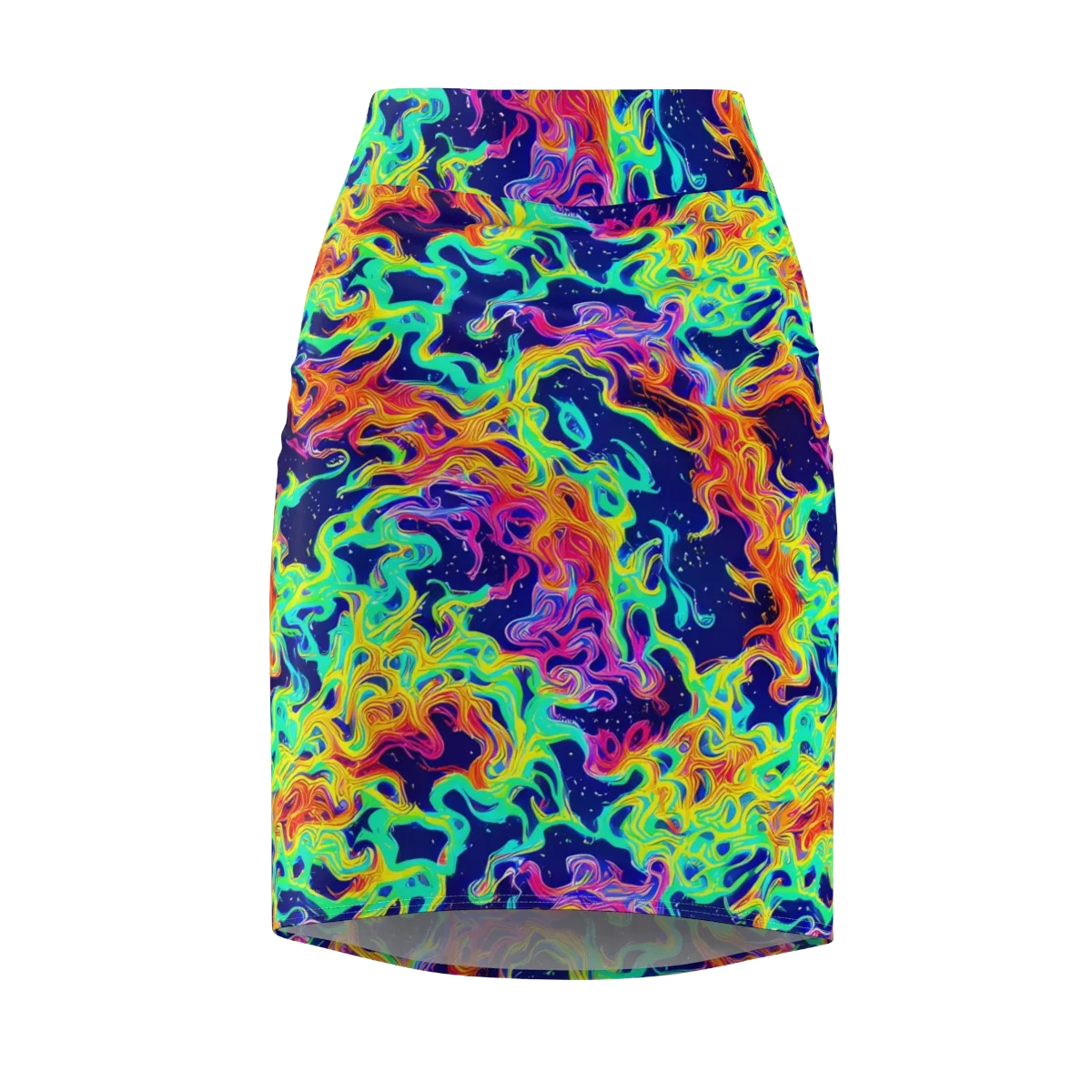 Hypercolor Whirlpool on Pencil Skirt — Front
