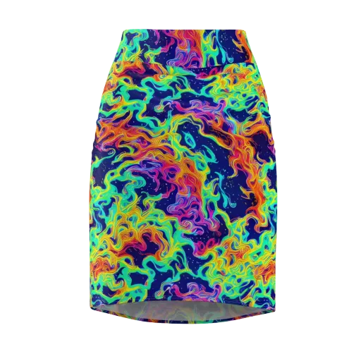 Hypercolor Whirlpool on a Pencil Skirt