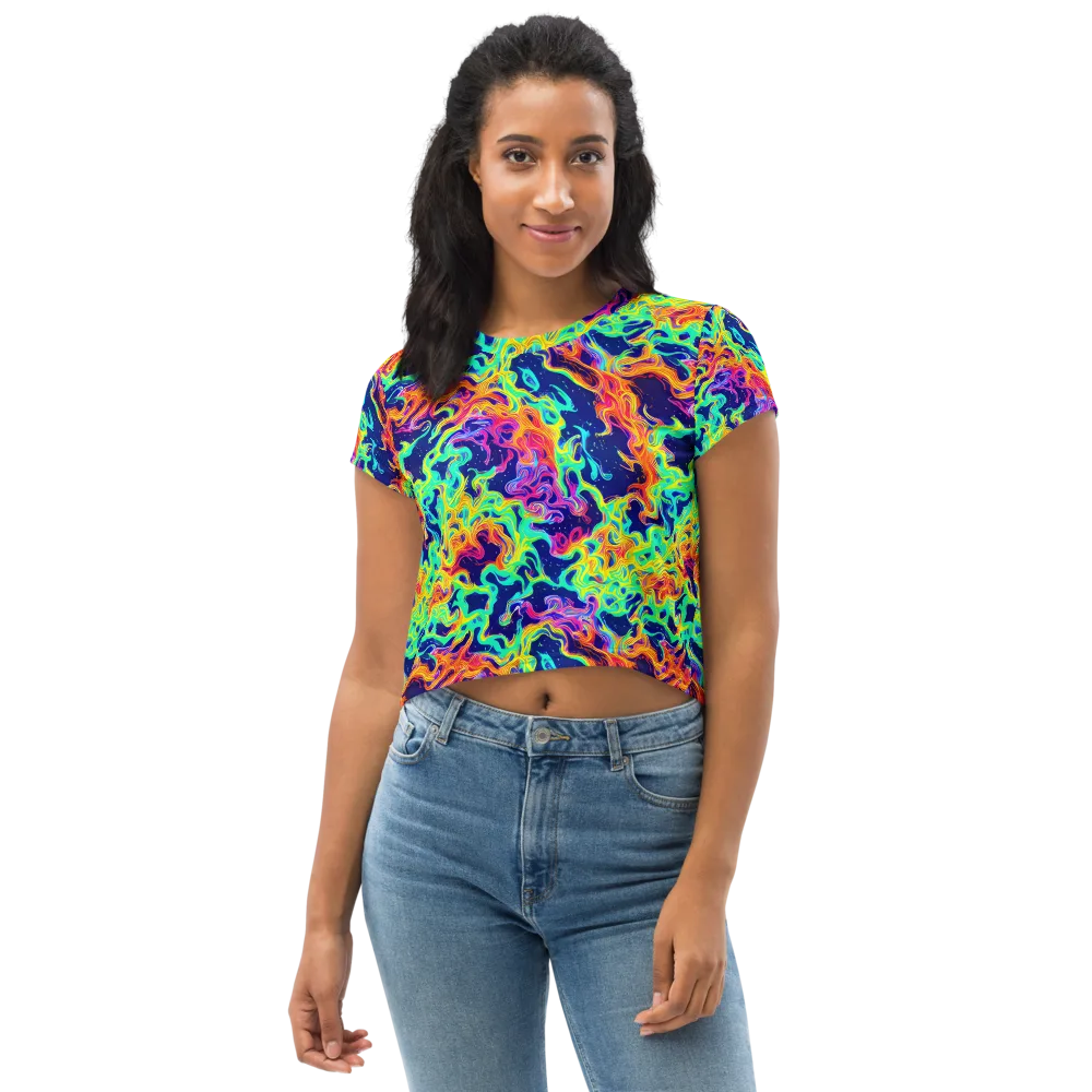 Hypercolor Whirlpool on Crop Tee — Front