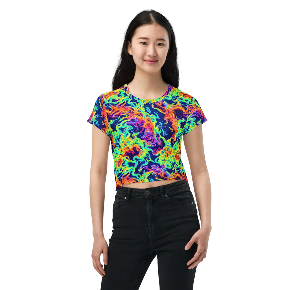 Hypercolor Whirlpool on Crop Tee — Front