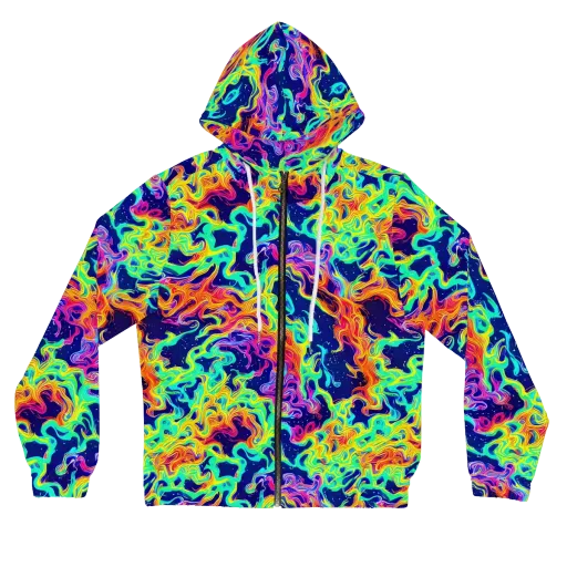 Hypercolor Whirlpool on a Women's Full-Zip Hoodie