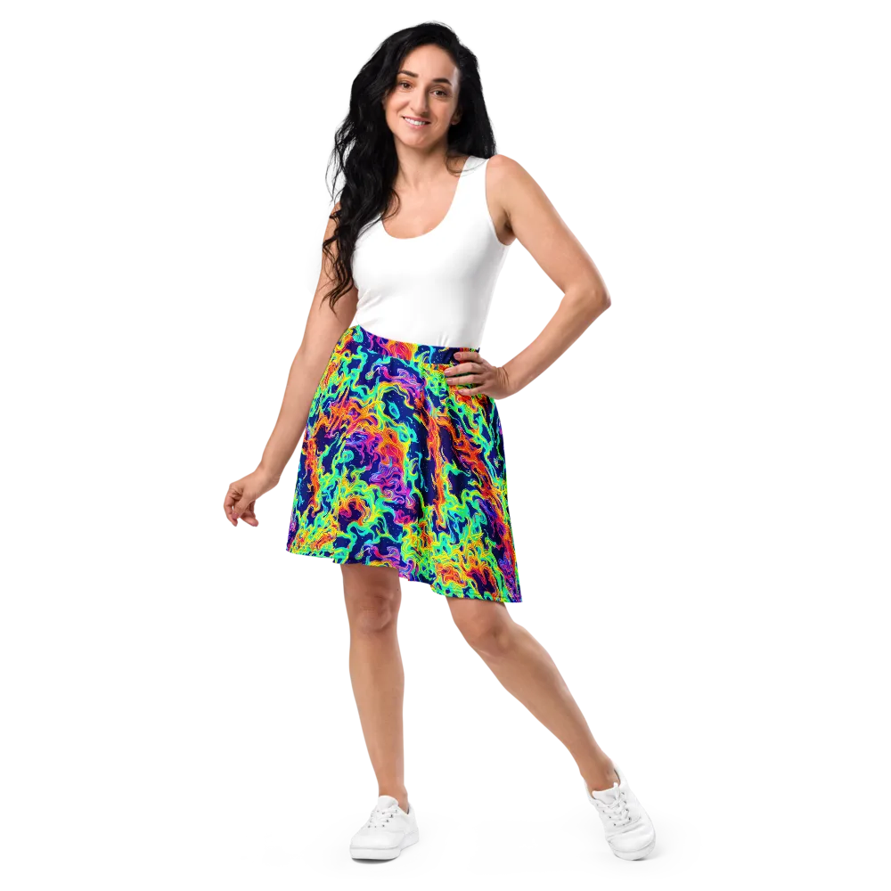 Hypercolor Whirlpool on Skater Skirt — Front