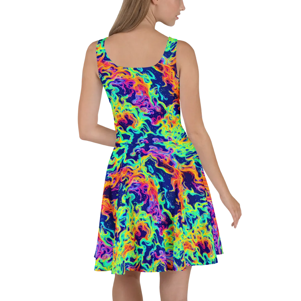 Hypercolor Whirlpool on Skater Dress — Back