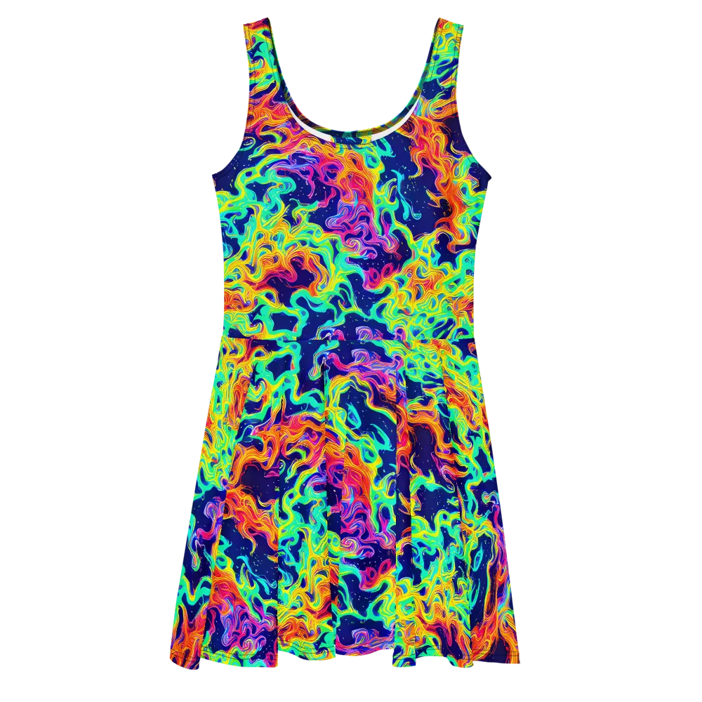 Hypercolor Whirlpool on Skater Dress — Front