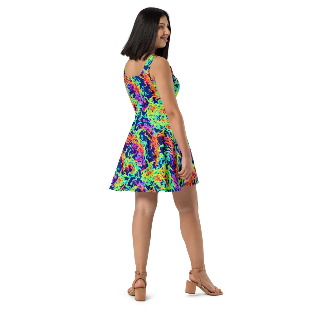 Hypercolor Whirlpool on Skater Dress — Right