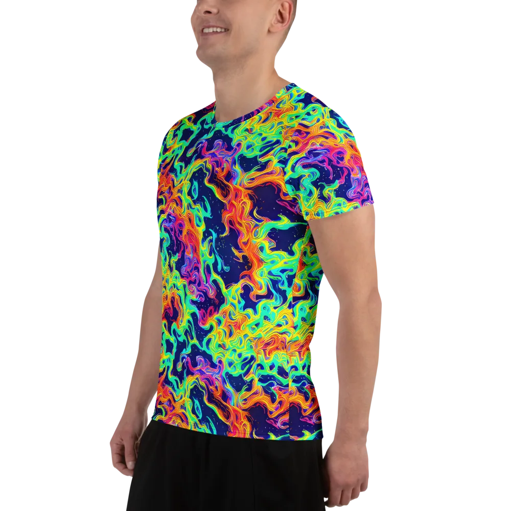 Hypercolor Whirlpool on Men's Athletic T-Shirt — Left