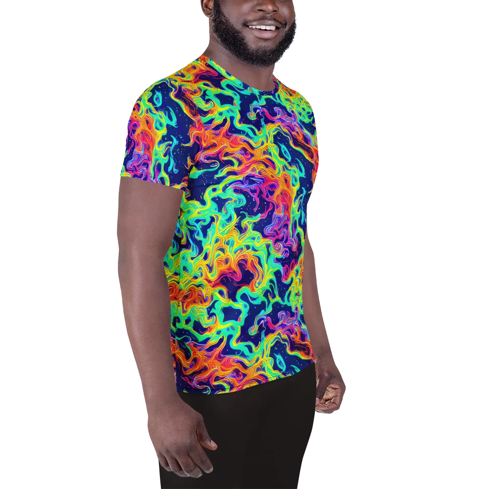 Hypercolor Whirlpool on Men's Athletic T-Shirt — Right
