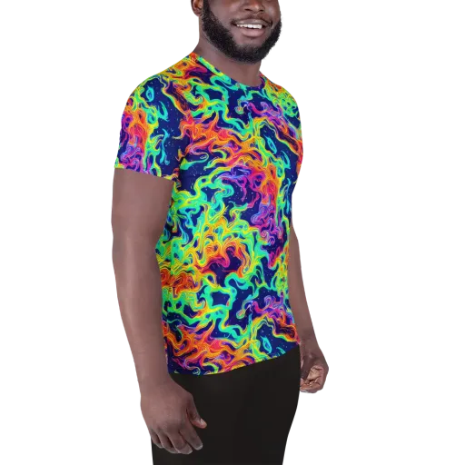 Hypercolor Whirlpool on a Men's Athletic T-Shirt