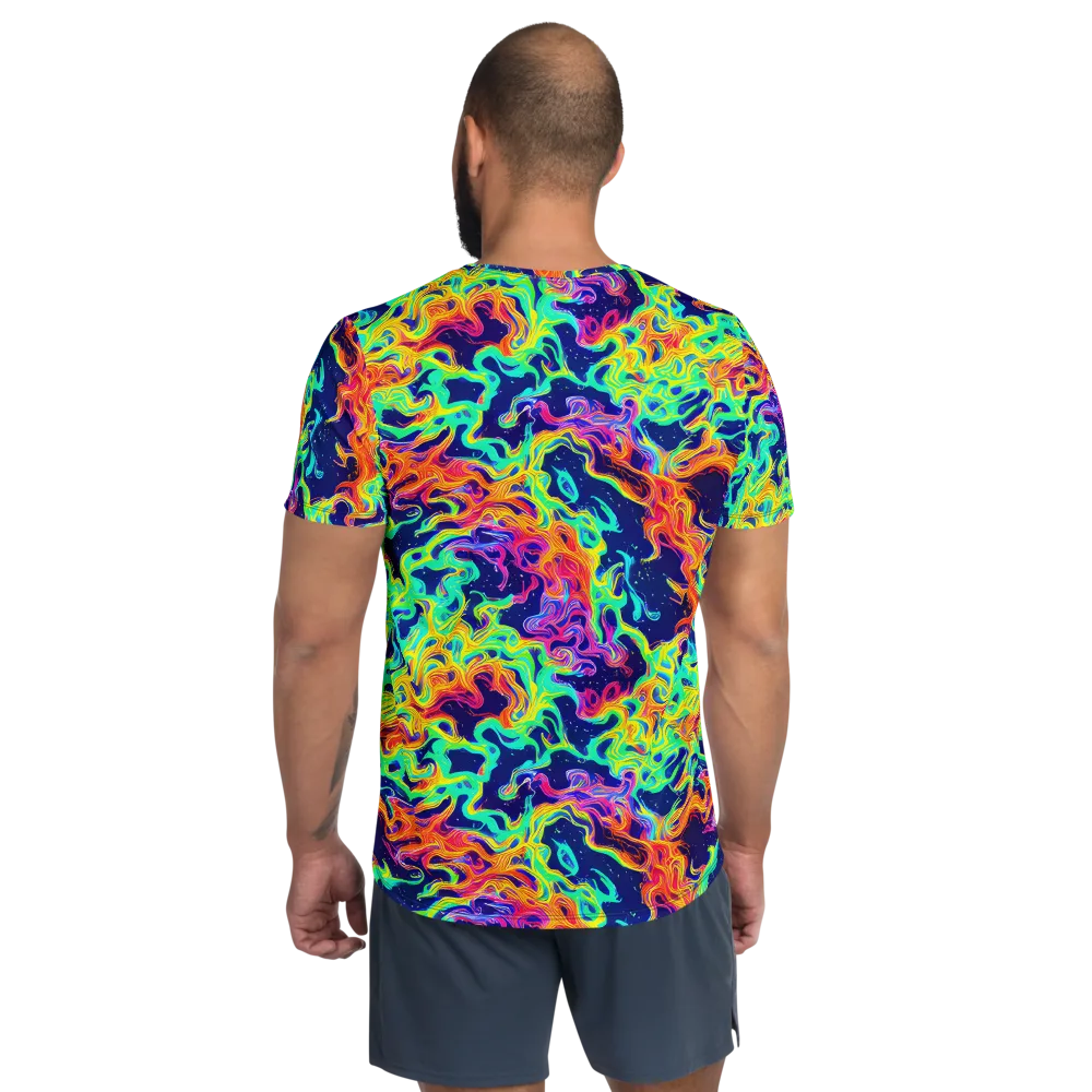 Hypercolor Whirlpool on Men's Athletic T-Shirt — Back