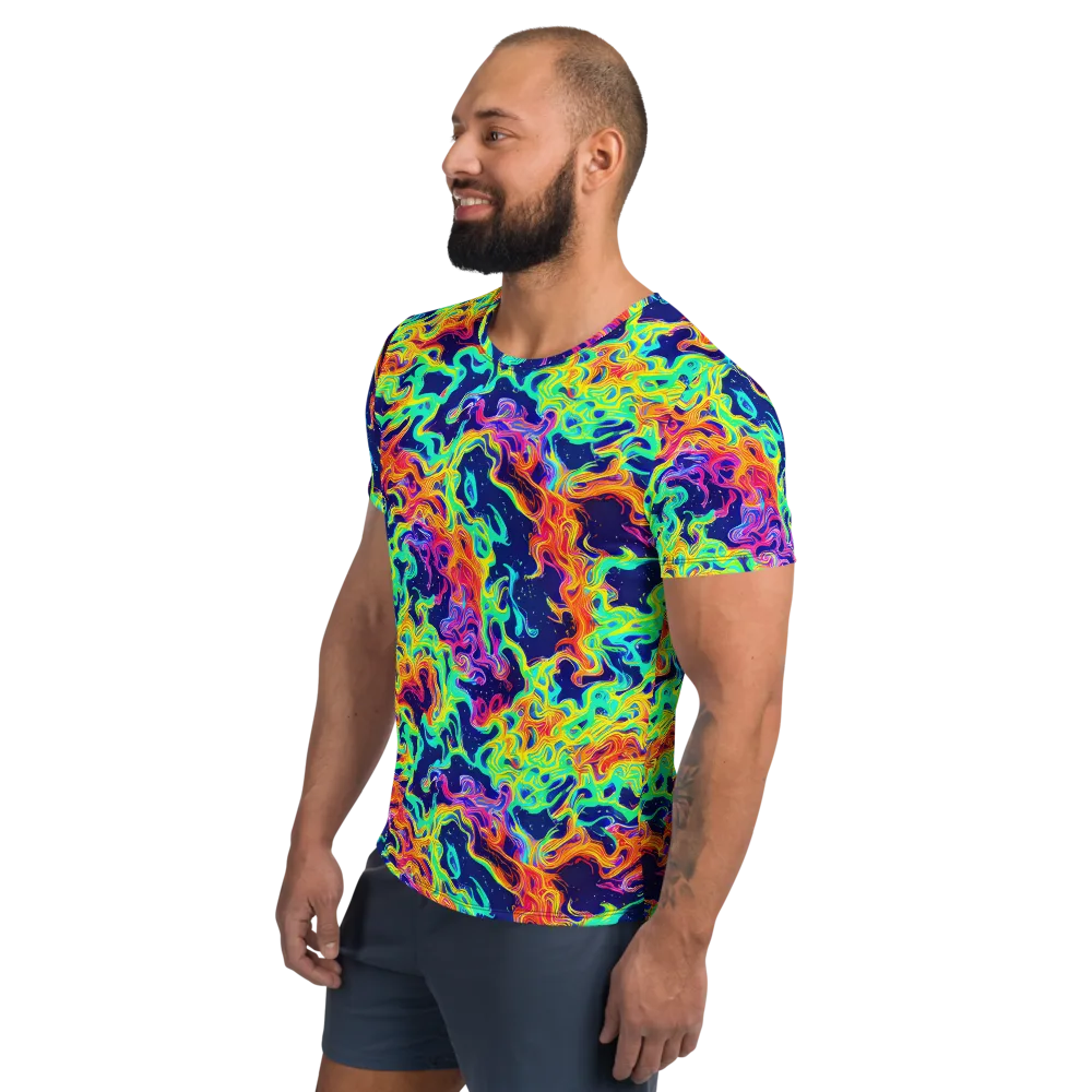 Hypercolor Whirlpool on Men's Athletic T-Shirt — Left