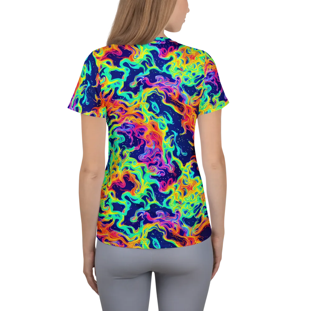 Hypercolor Whirlpool on Women's Athletic T-Shirt — Back