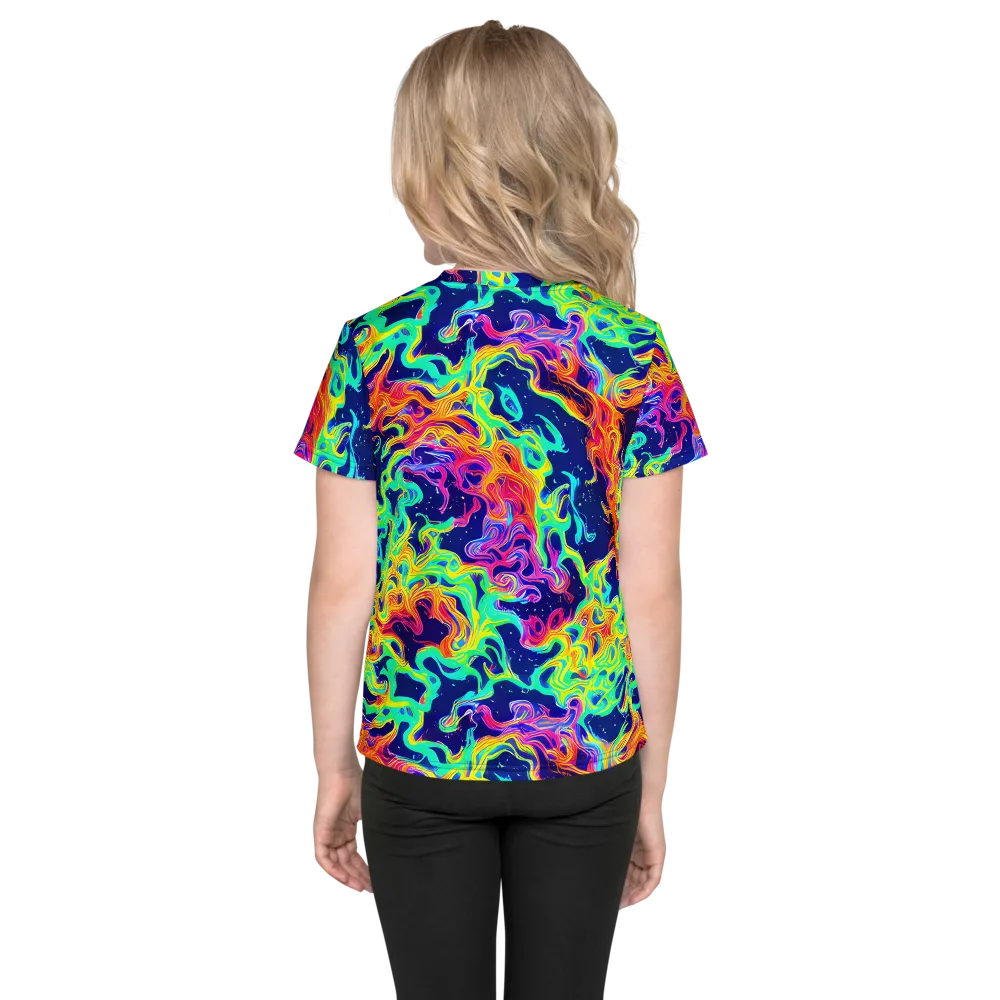 Hypercolor Whirlpool on Kids Crew Neck T-Shirt — Back
