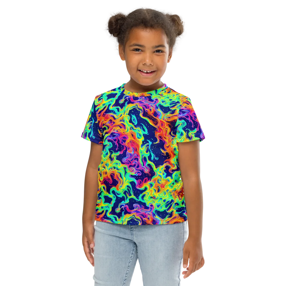 Hypercolor Whirlpool on Kids Crew Neck T-Shirt — Front