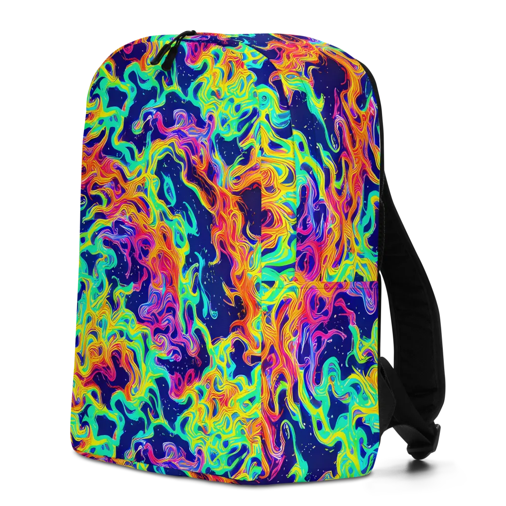 Hypercolor Whirlpool on Minimalist Backpack — Left
