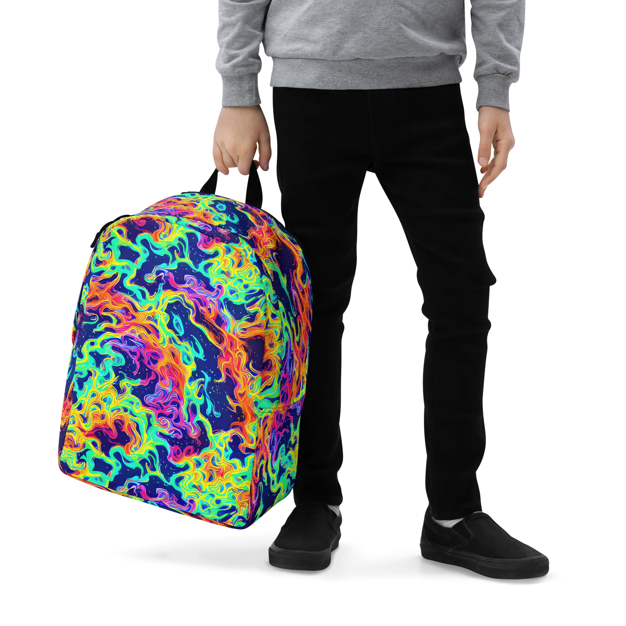 Hypercolor Whirlpool on Minimalist Backpack — Zoomed-in