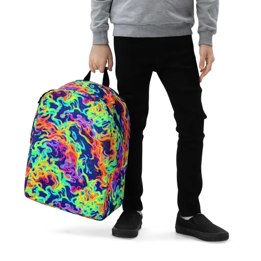 Hypercolor Whirlpool on a Minimalist Backpack