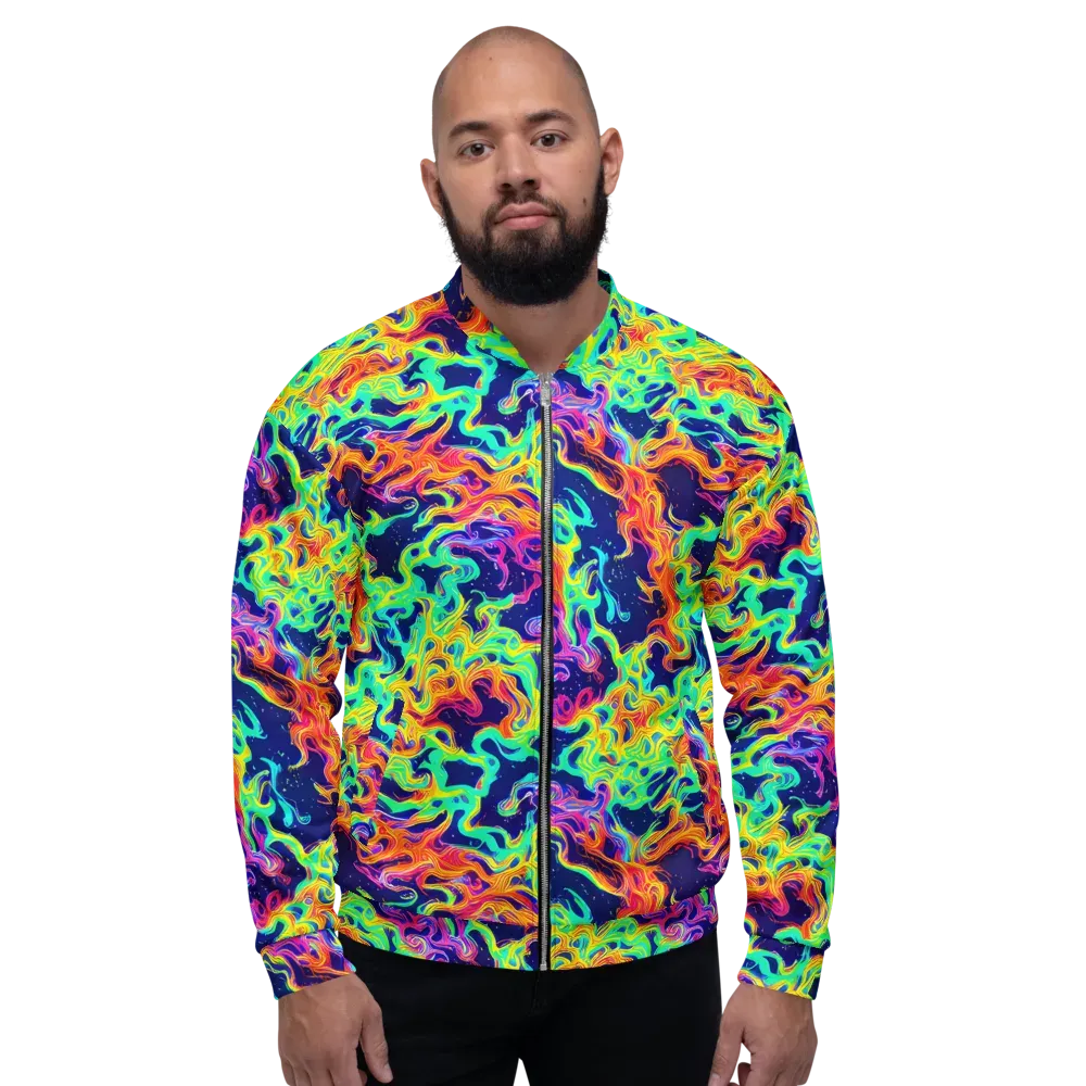 Hypercolor Whirlpool on Bomber Jacket — Front