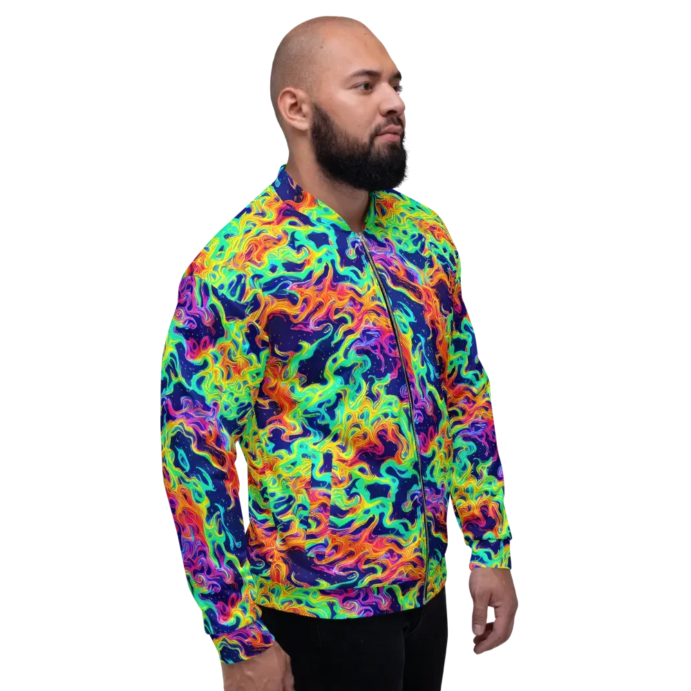 Hypercolor Whirlpool on Bomber Jacket — Right