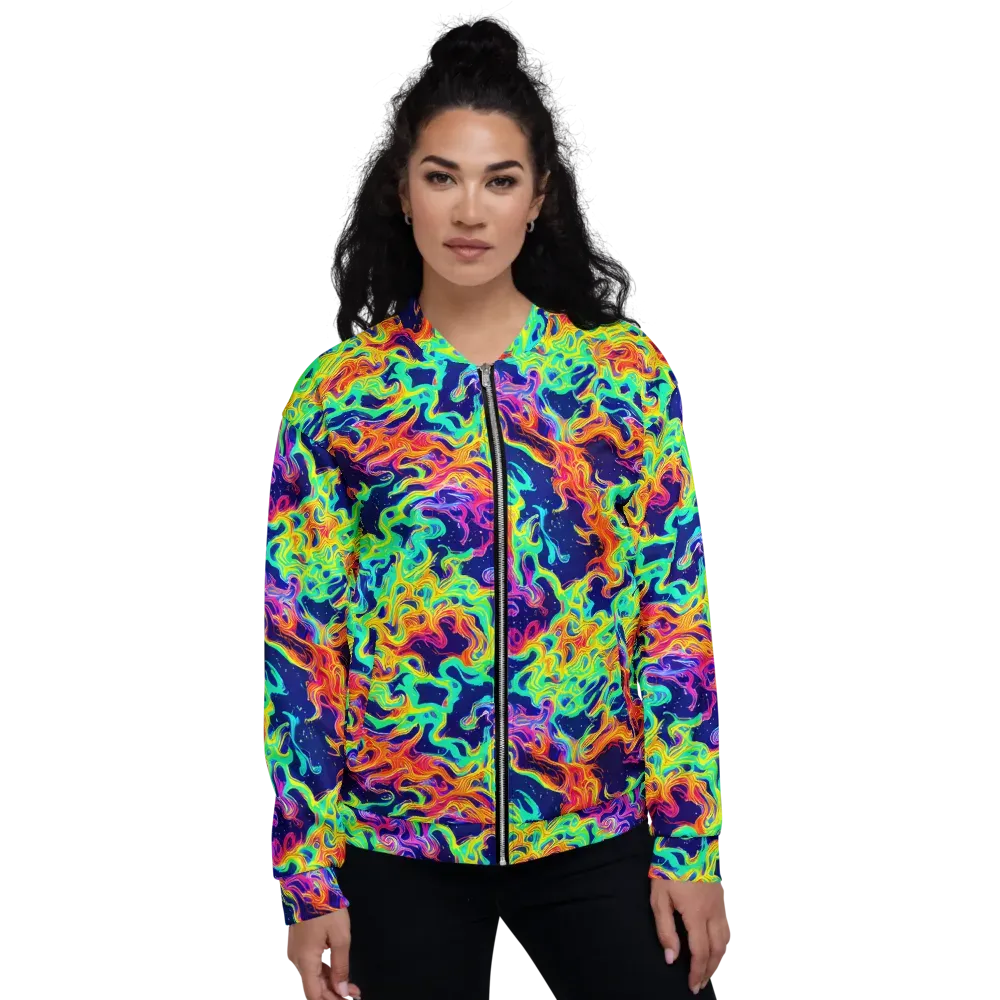 Hypercolor Whirlpool on Bomber Jacket — Front