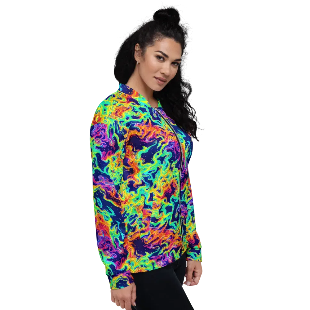 Hypercolor Whirlpool on Bomber Jacket — Right