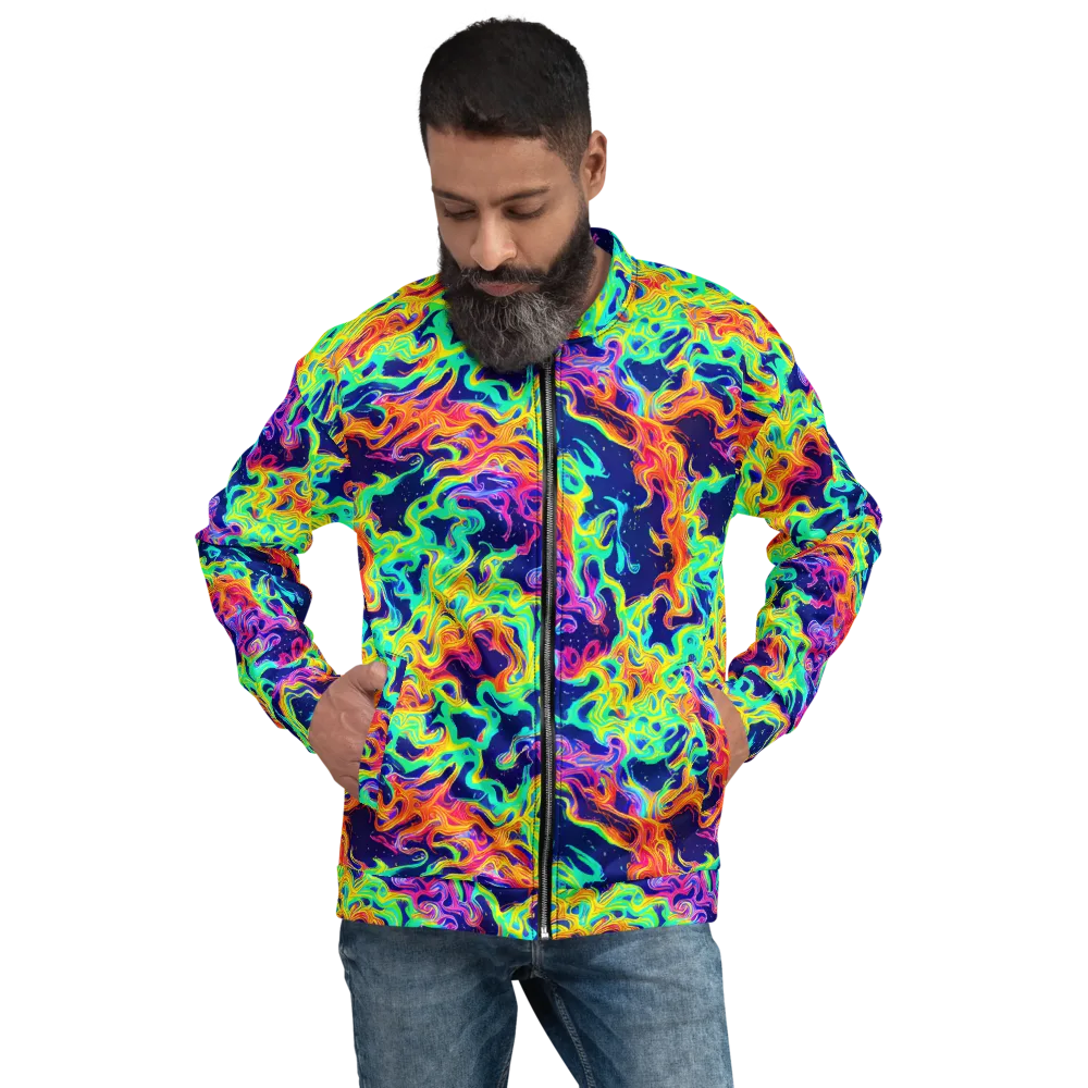 Hypercolor Whirlpool on Bomber Jacket — Front
