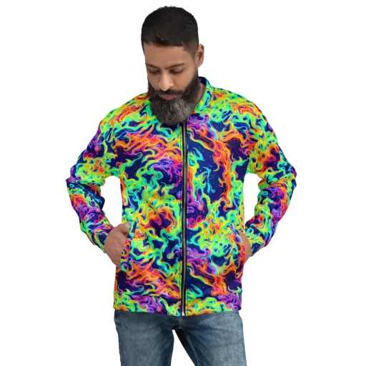 Hypercolor Whirlpool on a Bomber Jacket