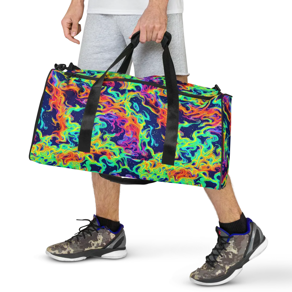 Hypercolor Whirlpool on Duffle Bag — Front