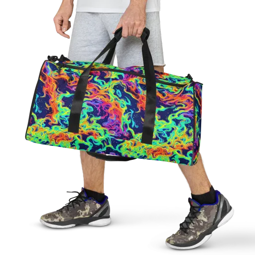 Hypercolor Whirlpool on a Duffle Bag