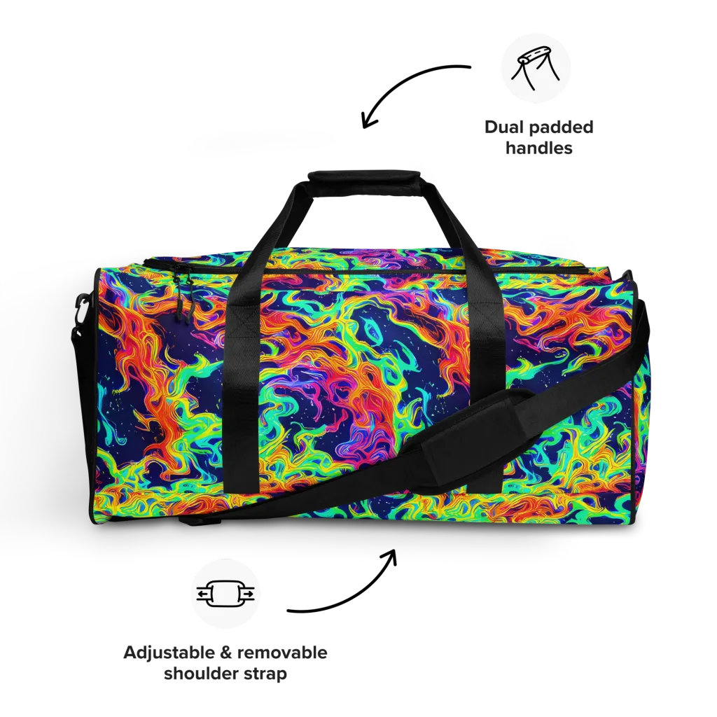 Hypercolor Whirlpool on Duffle Bag — Front