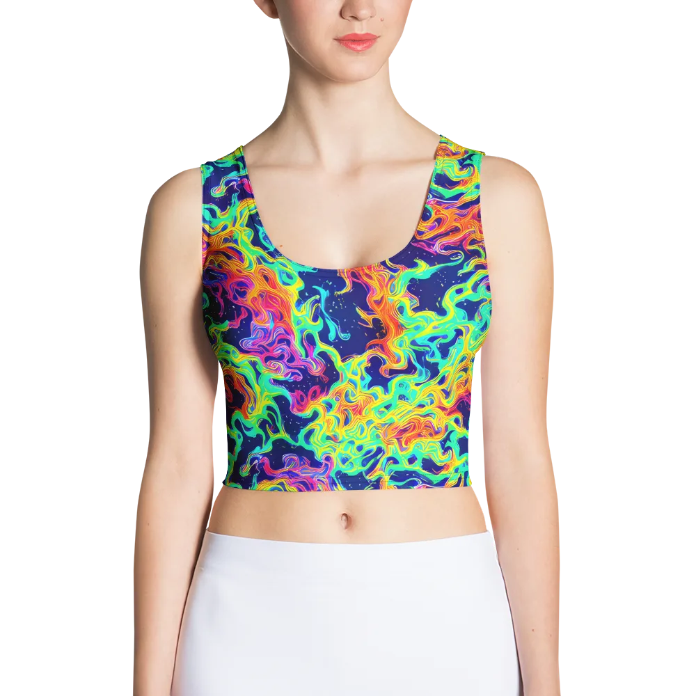 Hypercolor Whirlpool on Crop Top — Front