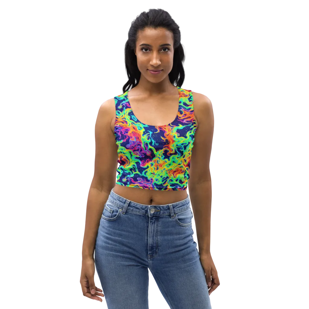 Hypercolor Whirlpool on Crop Top — Front