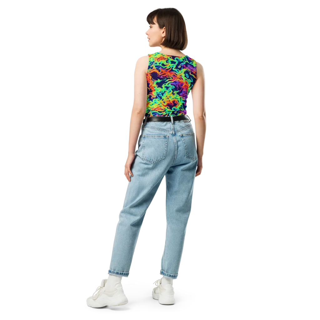 Hypercolor Whirlpool on Crop Top — Back