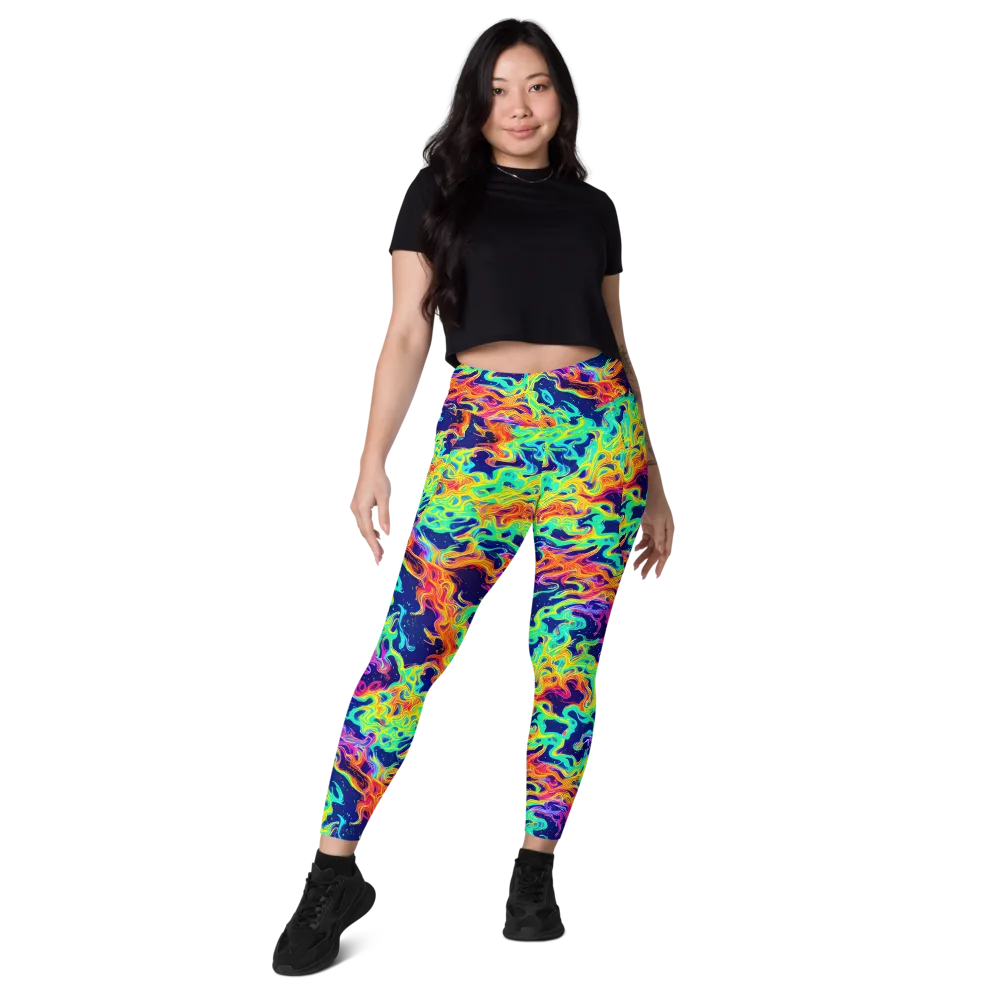 Hypercolor Whirlpool on Leggings with Pockets — Front